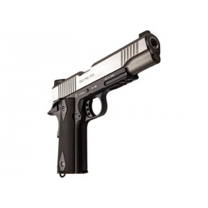 Страйкбольный пистолет Cybergun Colt 1911 Rail Gun Stainless Silver CO2 Full Metal - Blowback - 180531